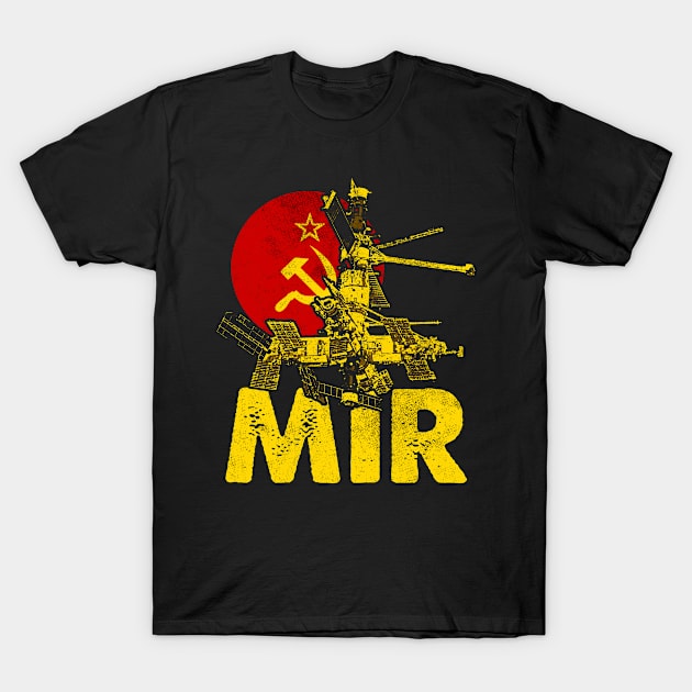 Soviet Space Station Mir T-Shirt by Mila46